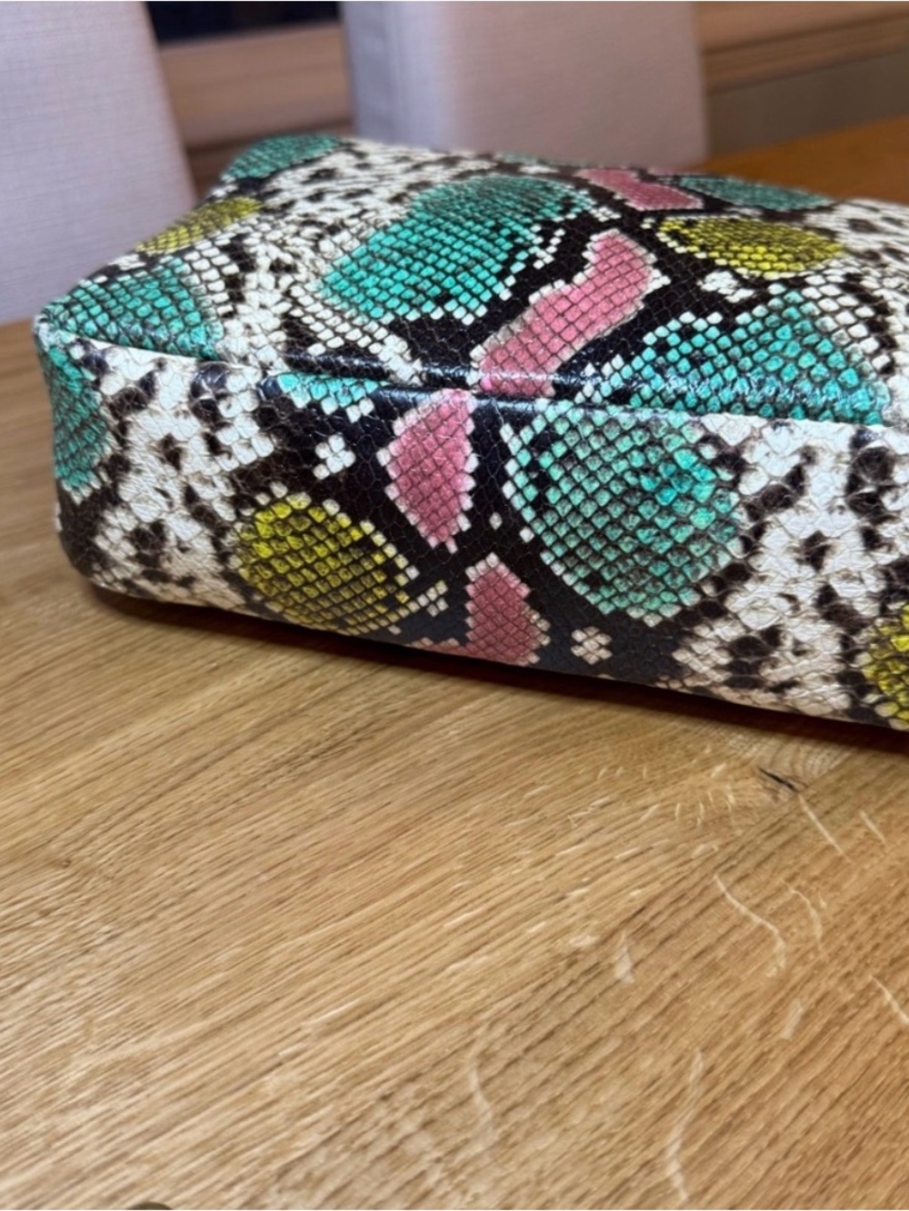 Clare V Marisol with Front Pocket - Pastel Painted Snake original $400 - Picture 10 of 13